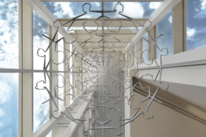 Blue Lines Ralph Helmick, 2010 Powder coated steel Nashville Police Station